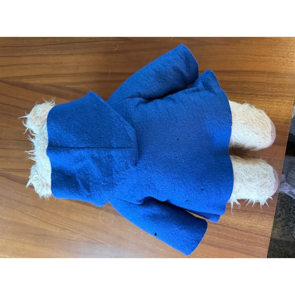 Vintage 1972 Original Paddington Bear Blue Coat Made In England Gabrielle